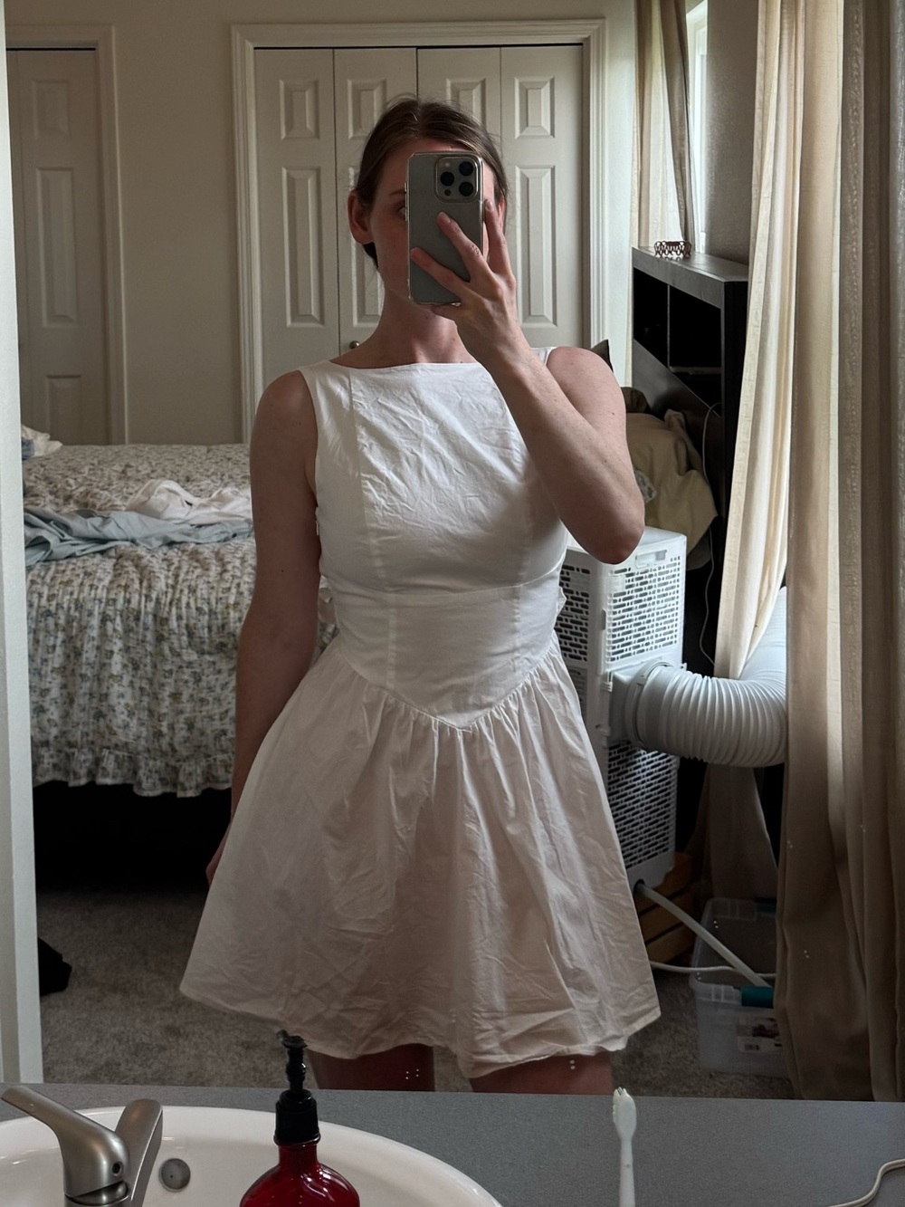 wild fable White Sleeveless A-Line Mini Dress